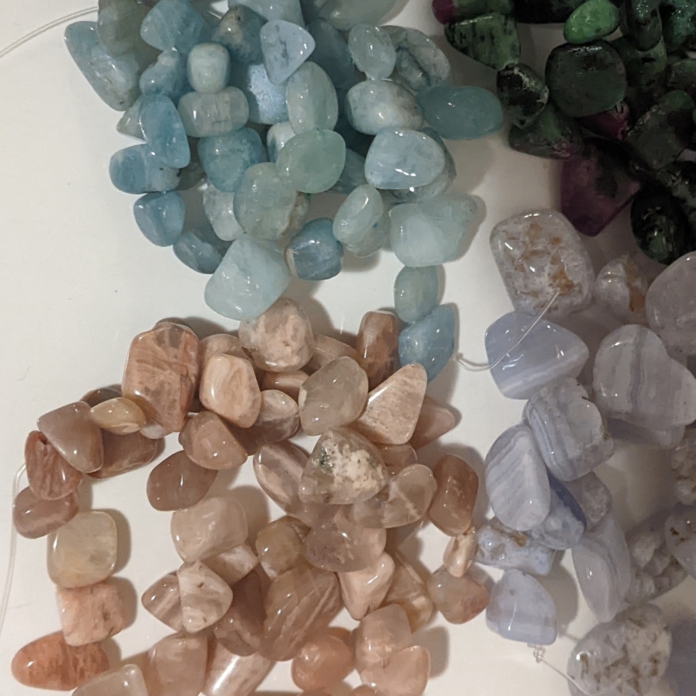 10 Strands Of Multi-Gemstones Amethyst, Ruby Zois… - image 6